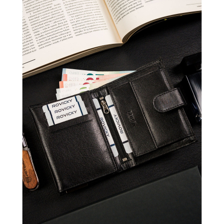 Portofel din piele naturala pentru barbati Ronaldo PTR-RM-03L-BDF-BL BLACK [3]