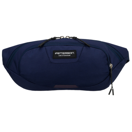 Geantă sport tip borseta din poliester bleumarin cu închidere cu fermoar - Peterson PTR-PTN SWY-01-8443 NAVY [3]
