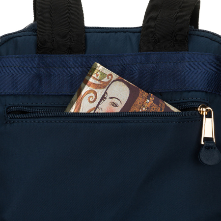 Rucsac de damă din nylon bleumarin cu mâner pentru prindere la valiză - Peterson PTR-PTN JN-09-0054 NAVY [15]