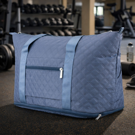 Geantă de antrenament din poliester albastru, echipată cu suport pentru valiză - Peterson PTR-PTN PIK-02-8618 L.BL [10]