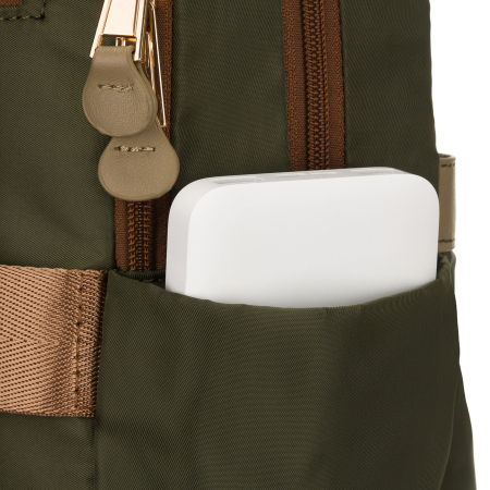 Rucsac de damă verde din nailon cu închidere cu fermoar - Peterson PTR-PTN JN-08-0023 GREEN [11]