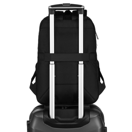Rucsac urban, încăpător, din nailon negru, cu compartiment pentru laptop - Peterson PTR-PTN 24400-6904 BLACK [6]