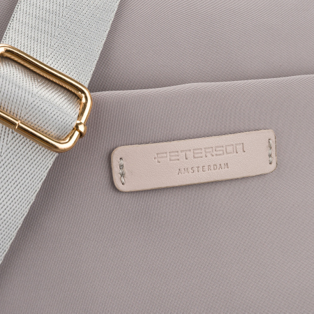 Geantă de damă gri din nylon cu fermoar și clemă magnetică - Peterson PTR-PTN JN-15-0344 GRAY [9]