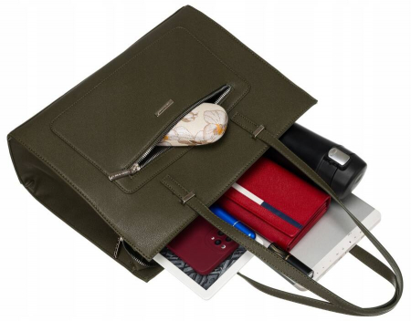 Geanta de mana mare de dama din piele ecologica - David Jones PTR-CH21081 KHAKI [6]