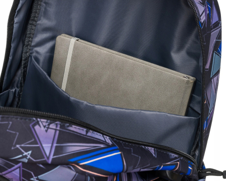 Rucsac de școală mare, multicolor, din poliester, cu port USB - Peterson PTR-PTN 77711-6654 PRT-6 [9]