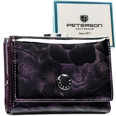 Portofele Dama - Portofel dama din piele naturala Peterson PTR-PTN PS15-09-FDS PURP