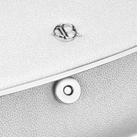 Geantă elegantă de damă, de culoare argintie, din piele ecologică, suspendată cu lanț - Rovicky PTR-R-XS028-1-0597 SILVE [4]