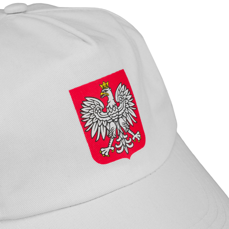 Șapcă de baseball albă din bumbac cu stema Poloniei PTR-CZAPKA PATRIOTYCZNA [2]