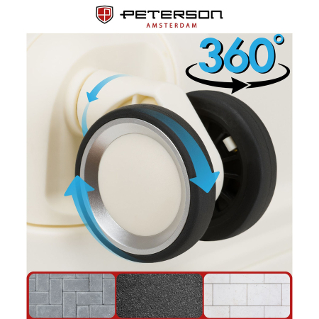 Valiză mare de călătorie bej cu carcasă impermeabilă - Peterson PTR-PTN PP-09-W-L-1464 B [10]