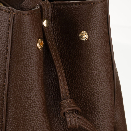 Geantă de damă maro, din piele ecologică, cu husă practică inclusă - Peterson PTR-PTN TOR-ALE-26 BRWON [8]