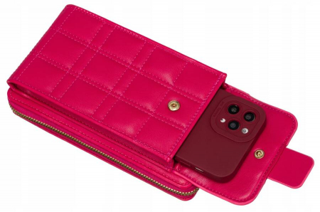 Mini portofel-poșetă 2în1 cu o curea lungă, detașabilă - 4U Cavaldi PTR-M-16-1392 MAGENTA [7]