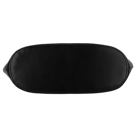 Geantă mare de damă, tip shopper, neagră, din piele ecologică, cu închidere cu fermoar - Peterson PTR-PTN TOR-ALE-29 BLACK [9]