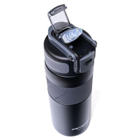Cană termică neagră din oțel inoxidabil cu cioc de silicon - Peterson PTR-PTN TE-01-660 BLACK [1]