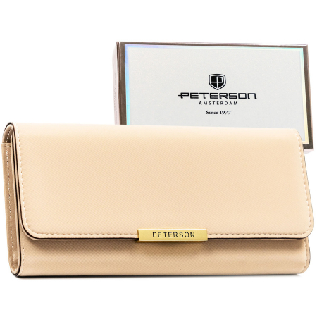 Portofele Dama - Portofel din piele pentru femei Peterson PTR-PTN 006-THU-9167 BEI