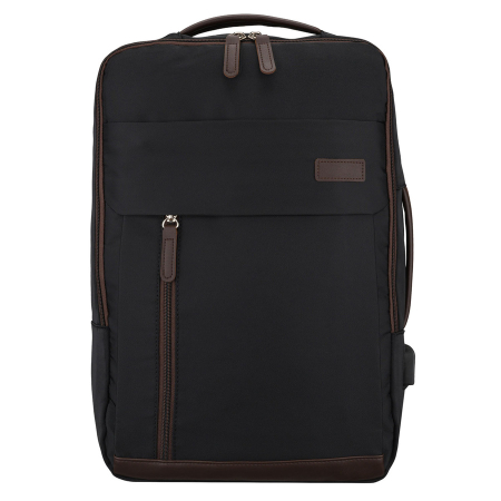 Rucsac de călătorie negru din poliester cu buzunar pentru laptop - Peterson [4]