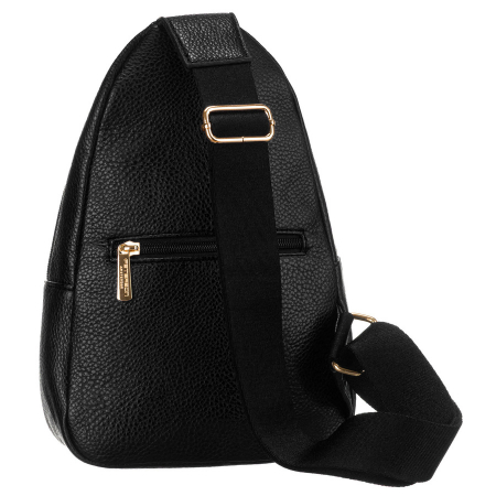 Geantă crossbody neagră pentru femei, rucsac, pe un singur umăr, piele ecologică, Peterson PTR-PTN SSY-1-F19 BLACK [7]