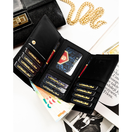 Portofel din piele naturala pentru femei Rovicky PTR-RH-23-1-RS BLACK [6]