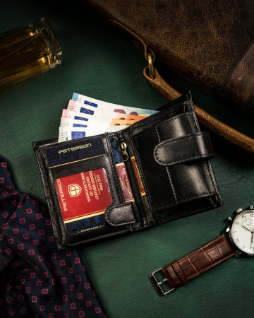 Portofel barbati din piele naturala Peterson PTN 363Z 2-1-1 BL [6]
