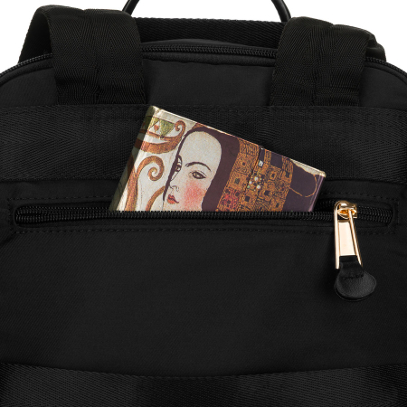 Rucsac de damă negru din nylon cu bretele reglabile - Peterson PTR-PTN JN-08-9980 BLACK [14]