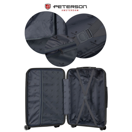 Valiză mare, gri, din polipropilenă, cu mâner extensibil - Peterson PTR-PTN HPP-01-W-L-1822 [8]