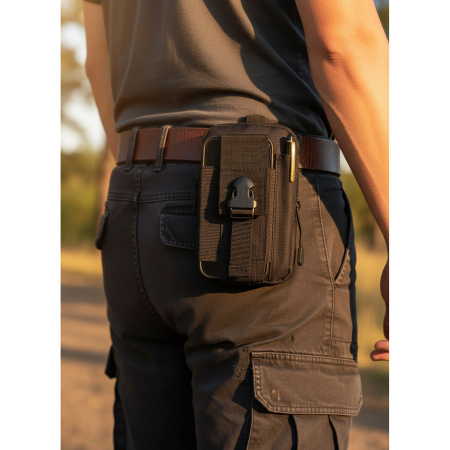 Husă neagră pentru centură, confecționată din poliester rezistent - Rovicky PTR-R-064-9237 BLACK [5]