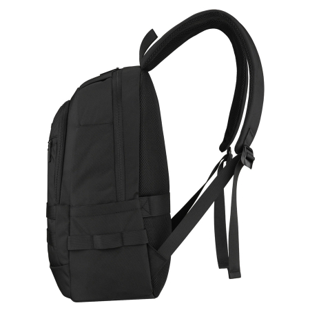 Rucsac mare din poliester negru cu închidere cu fermoar și compartiment pentru laptop - Peterson [3]