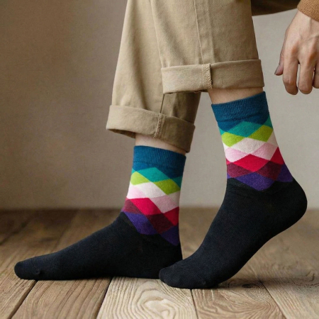 Set de 5 perechi de șosete bărbătești, mărimea 40-45, din bumbac și poliester - Peterson PTR-PTN SML-S5-40-45-RO2 [39]