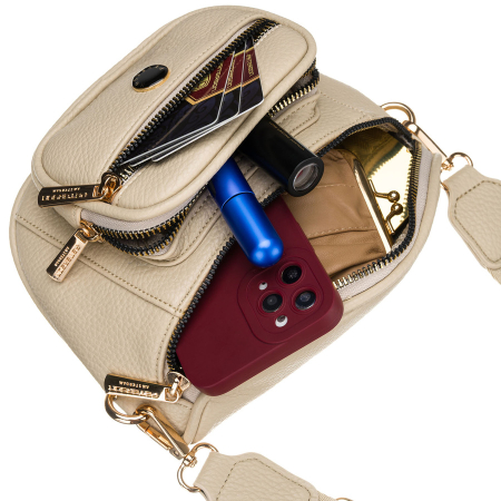 Geantă elegantă de damă din piele ecologică tip borseta - Peterson PTR-PTN MIS-08-2065 BEIG [9]