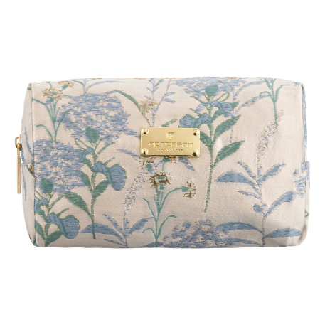 Geantă cosmetică albastră din poliester cu un compartiment și model floral - Peterson PTR-PTN KOS-DA-13-3439 B [1]