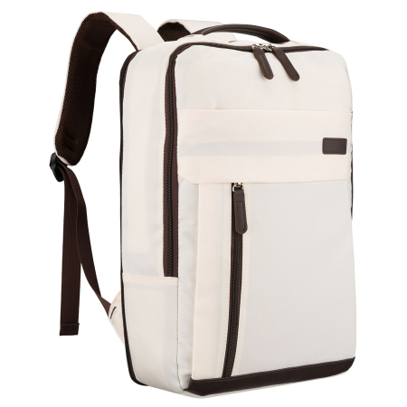 Rucsacuri - Rucsac de călătorie bej din poliester cu buzunar pentru laptop - Peterson