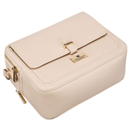 Geantă de damă tip messenger din piele ecologică, de culoare bej, cu închidere magnetică și fermoar - Peterson PTR-PTN TOR-ALE-21 BEIGE [10]