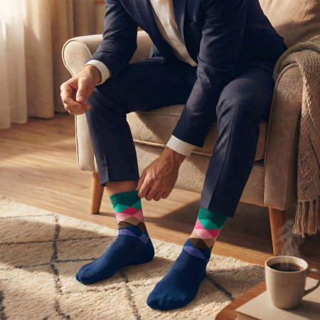 Set de 5 perechi de șosete bărbătești, mărimea 40-45, din bumbac și poliester - Peterson PTR-PTN SML-S5-40-45-RO2 [9]