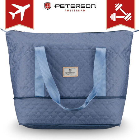 Geantă de antrenament din poliester albastru, echipată cu suport pentru valiză - Peterson PTR-PTN PIK-02-8618 L.BL [3]