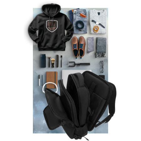 Rucsac de călătorie negru din poliester cu spațiu pentru laptop - Peterson PTR-PTN HY241-6867 BLACK [11]