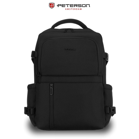 Rucsac de călătorie negru din poliester cu spațiu pentru laptop - Peterson PTR-PTN HY241-6867 BLACK [3]