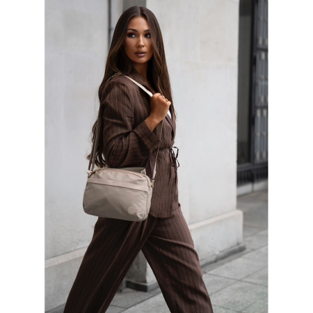 Geantă de damă bej din nylon, cu un singur compartiment, închidere cu fermoar - Peterson PTR-PTN JN-13-0245 BEIGE [2]