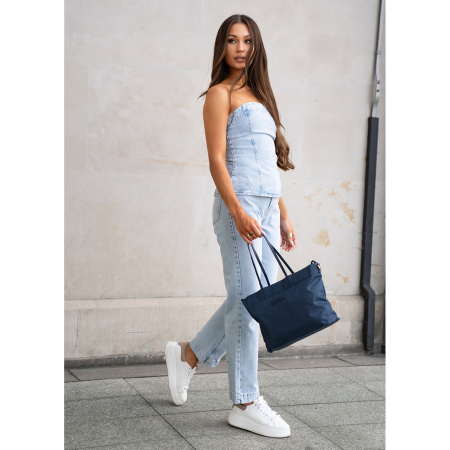 Geantă shopper bleumarin pentru femei cu închidere magnetică - Peterson PTR-PTN JN-10-0108 NAVY [6]