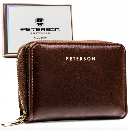 Portofele Dama - Portofel dama din piele Peterson PTR-PTN 010-HF-1589 BRO