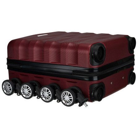 Valiză mică de cabină cu roți detașabile, culoare vișinie - Peterson PTR-PTN 5806-W-XS-4473 P [9]