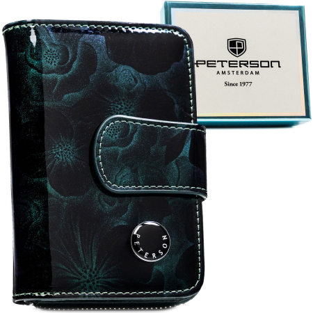 Portofele Dama - Portofel dama din piele naturala Peterson PTR-PTN PS115-FDS GREEN