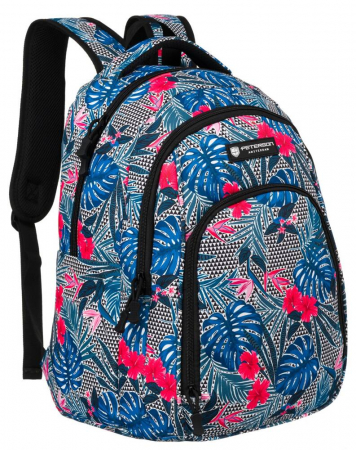 Rucsacuri Dama - Rucsac pentru scoala confortabil, cu model, cu bretele reglabile - Peterson PTR-PTN 77711-6609 PRT-8