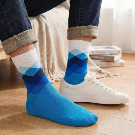 Set de șosete bărbătești multicolore, mărimea 40-45, din bumbac și poliester - Peterson PTR-PTN SML-S5-40-45-RO1 [6]