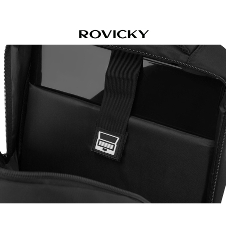 Rucsac de călătorie mare, din poliester negru, perfect pentru bagajul de mână - Rovicky PTR-R-BHX-05-1020 BLACK [7]