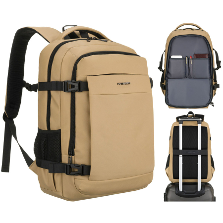 Rovicky - Rucsac de călătorie mare, kaki, cu spațiu pentru laptop, două compartimente - Peterson PTR-PTN HY242-7055 KHAKI