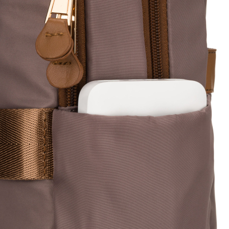 Rucsac de damă bej din nylon cu bretele reglabile și închidere cu fermoar - Peterson PTR-PTN JN-08-0016 BEIGE [12]