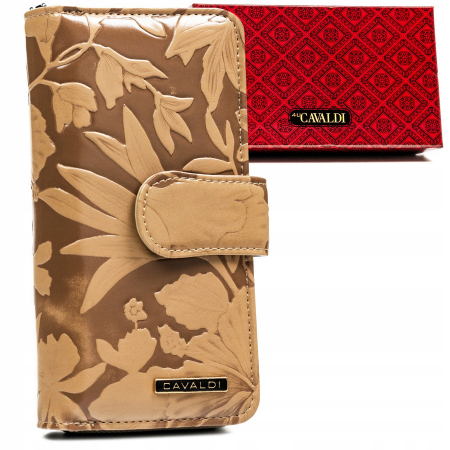 Portofele Dama - Portofel dama din piele naturala Cavaldi PTR-PX34-DSF-2907 CAMEL