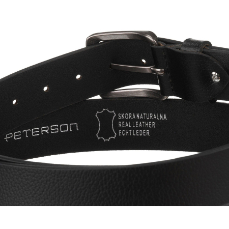 Curea bărbătească clasică din piele neagră cu cataramă tradițională - Peterson PTR-PTN LTP-27 [4]