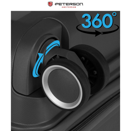 Valiză mare, gri, din polipropilenă, cu mâner extensibil - Peterson PTR-PTN HPP-01-W-L-1822 [15]