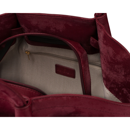 Geantă mare de damă tip shopper din piele ecologică bordo, cu un singur compartiment - Peterson PTR-PTN TOR-ALE-25 BURGU [4]