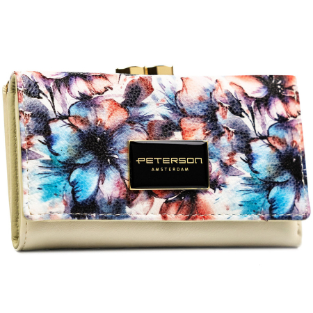 Portofele Dama - Portofel din piele pentru femei Peterson PTR-PTN PX23-PF2 BLUE